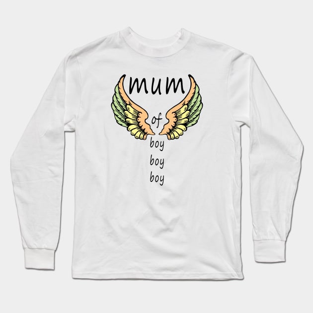 mum of boys Long Sleeve T-Shirt by H&G